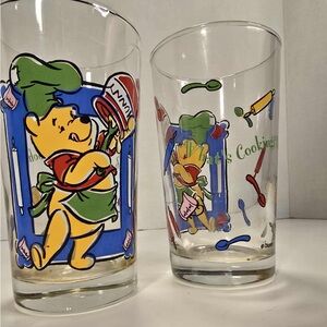 Disney Winnie the Pooh Set 2 Juice Glasses 8 Oz What’s Cooking Anchor Hocking